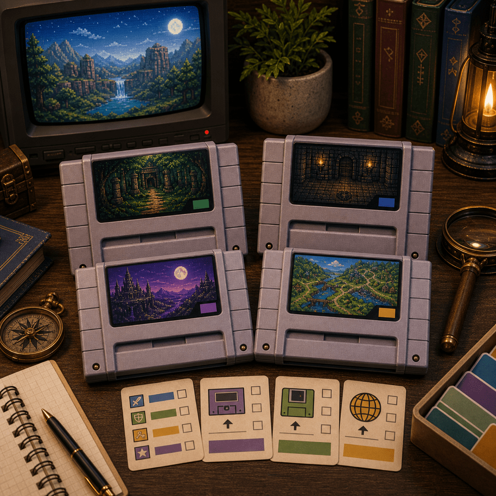 Light World and Dark World: How Dual Maps Changed 16-Bit Adventures featured retro-style cartridge recommendation image.