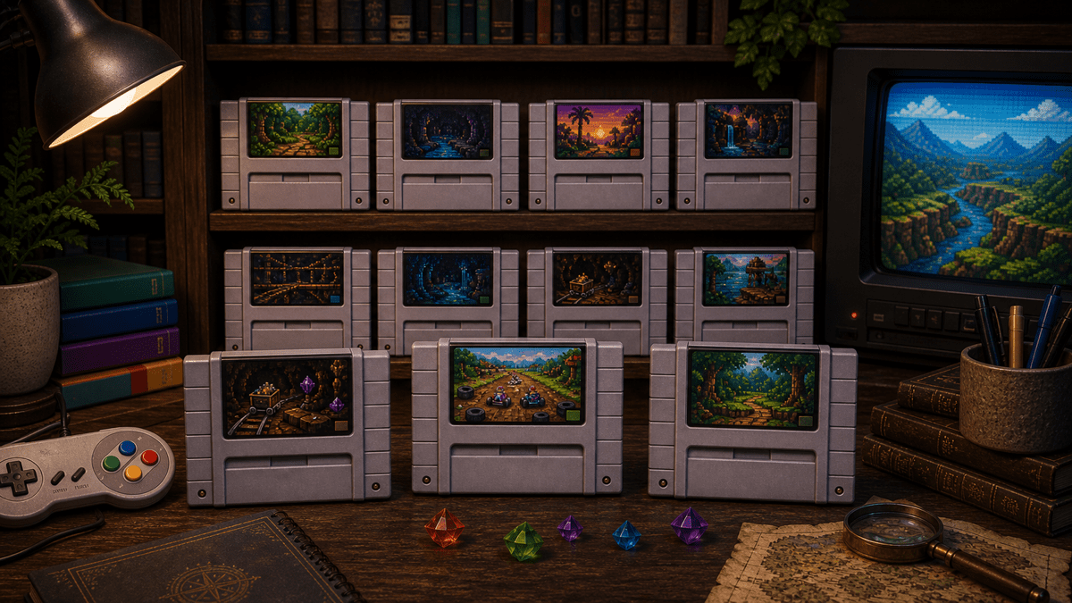 Donkey Kong Country Collector Shelf: What to Pair with Jungle Platformers featured image in 16-bit jungle platformer collector style.