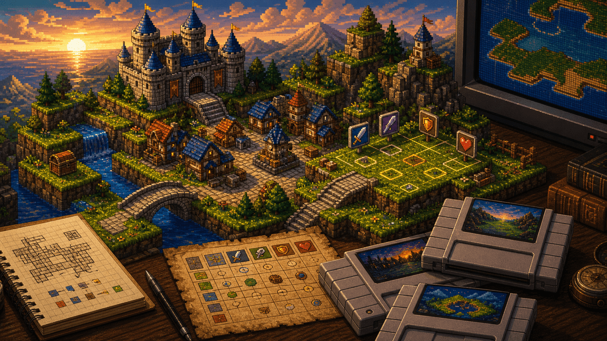 Super Mario RPG: When Platforming Charm Met 16-Bit Role-Playing featured image in 16-bit platform game magazine style.