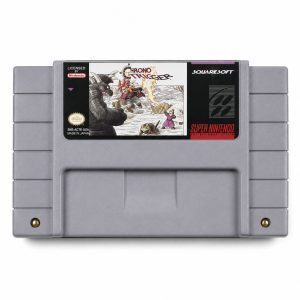 Chrono Trigger custom SNES cartridge with Grade A label, NTSC-U version with SRAM save support.